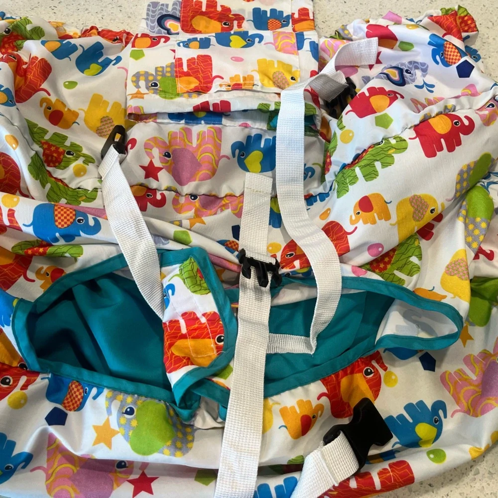 Kids Elephant Print Multicolor Activity Harness / Seat Cover